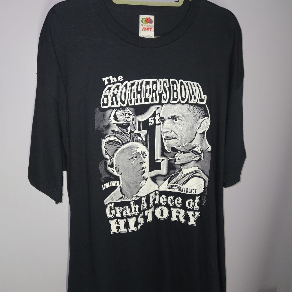 Vintage 2007 Brother’s Bowl Lovie Smith Tony Dungy Tee 2XL Super Bowl XLI